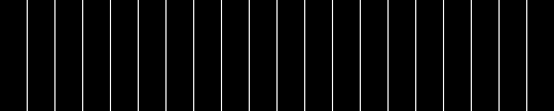 Twenty evenly spaced bars with dynamic widths